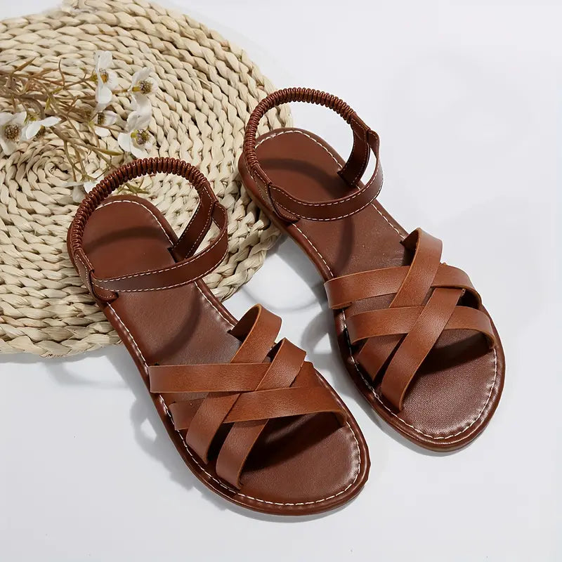 Teagan - Elegante Ledersandalen mit Blockabsatz