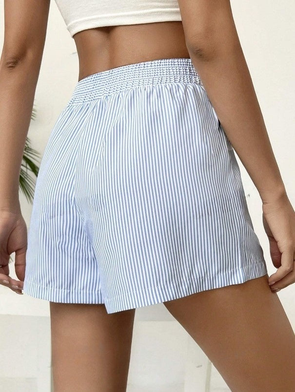 Seren - Damen Shorts Gestreift Freizeitlook