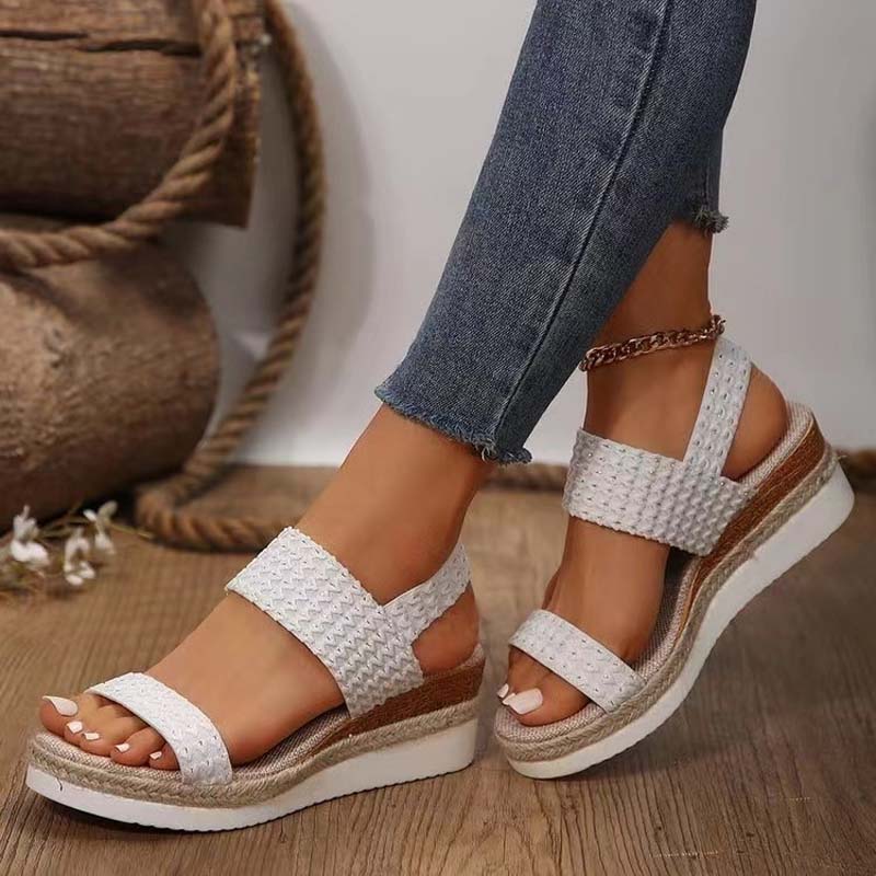 Tamaria sandaletten | Bequeme Sommer Plateau Sandalen mit Keil für Frauen