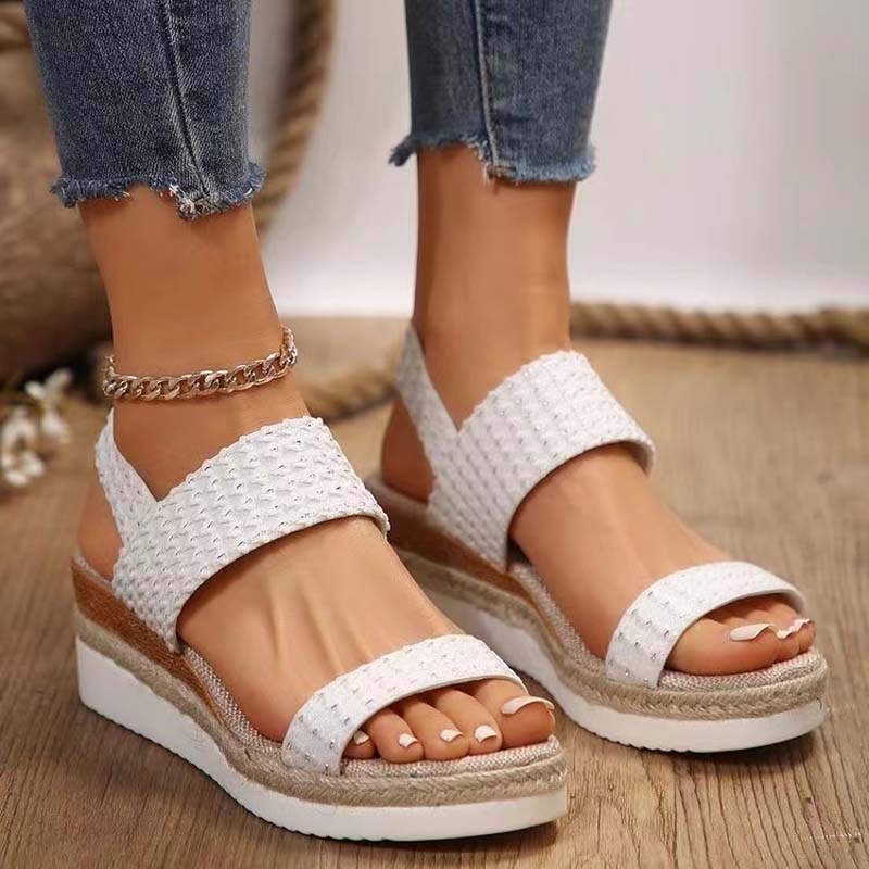 Tamaria sandaletten | Bequeme Sommer Plateau Sandalen mit Keil für Frauen