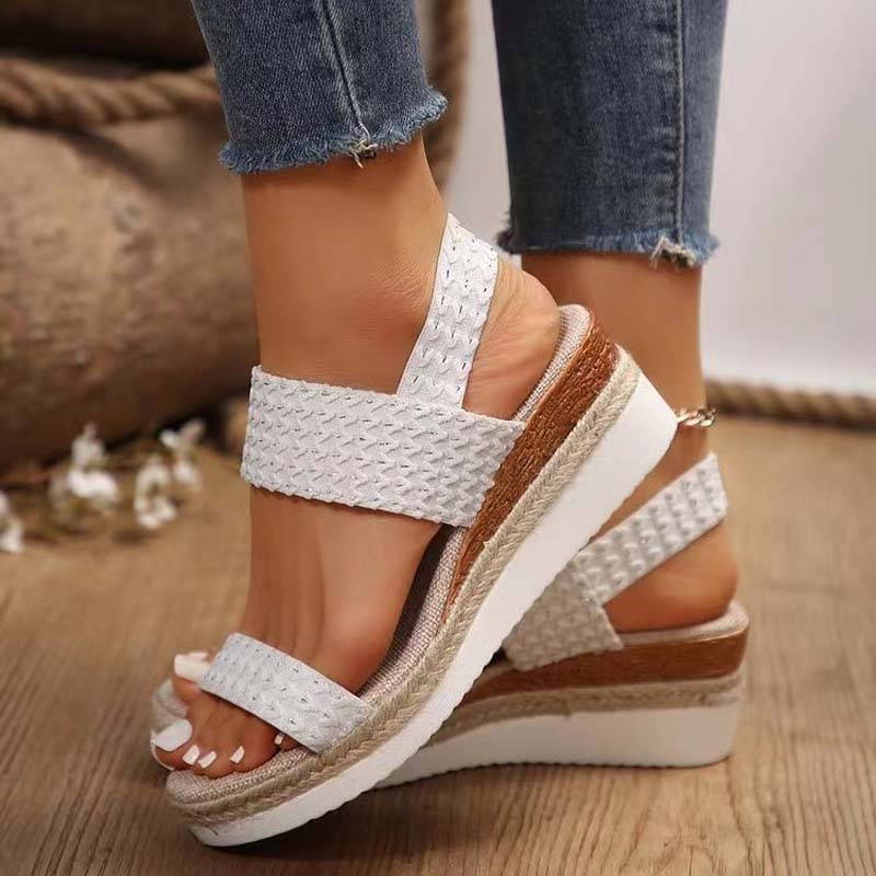 Tamaria sandaletten | Bequeme Sommer Plateau Sandalen mit Keil für Frauen