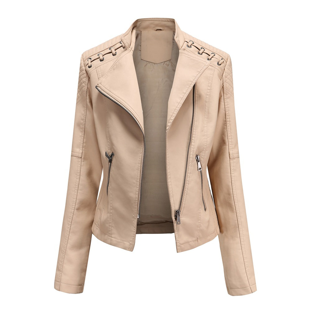 Miaria | Damen Stylische Biker Jacke | Langarm