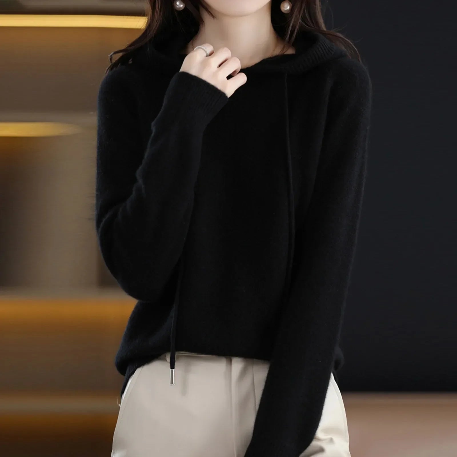 Weicher warmer hoodie für frauen