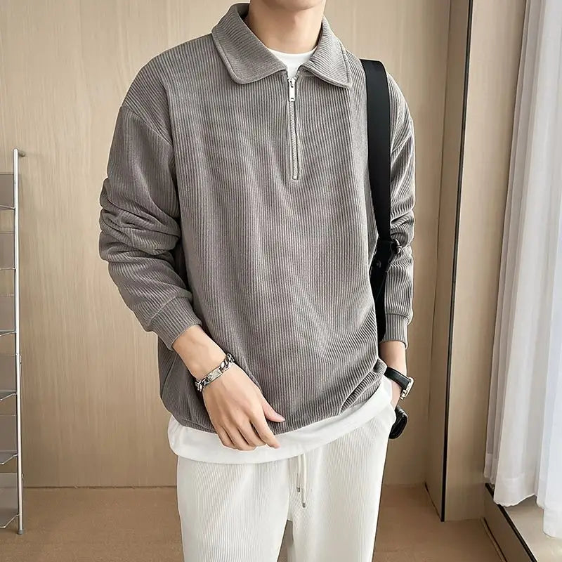 Xavier Polo Pullover | Lässiger Herrenpullover mit Reißverschluss für den täglichen Gebrauch