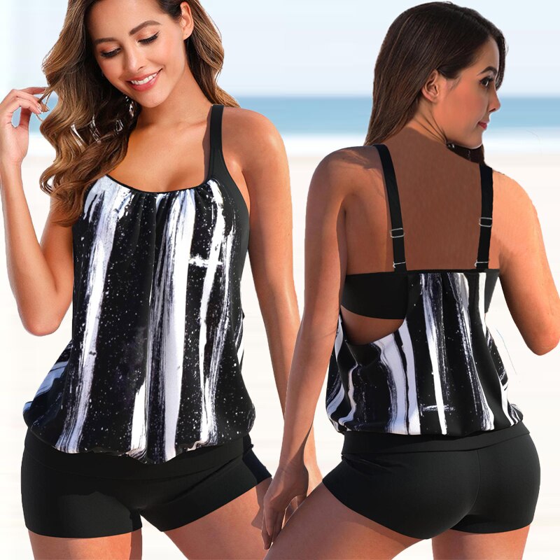 Palina | Zweifarbiger Tankini Damen Set