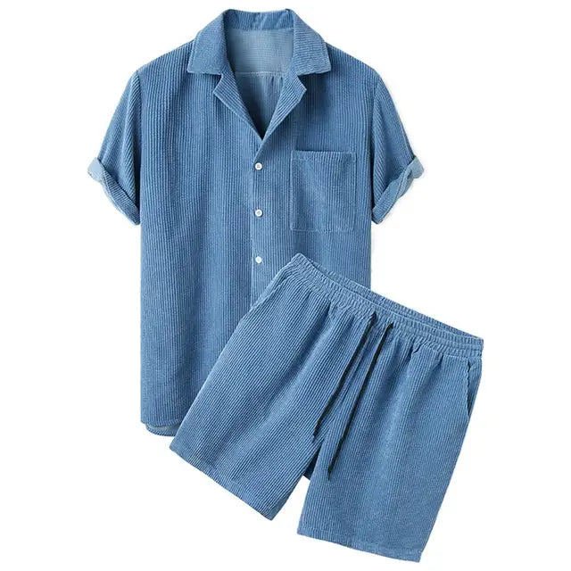 Herren-Sommer-Set aus Hemd und Shorts für Stil und Komfort – Vrix