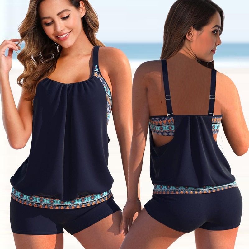 Palina | Zweifarbiger Tankini Damen Set