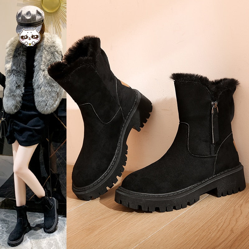 Rhiannon - Damen Winterstiefel bis zum Knöchel - Bequem & Warm