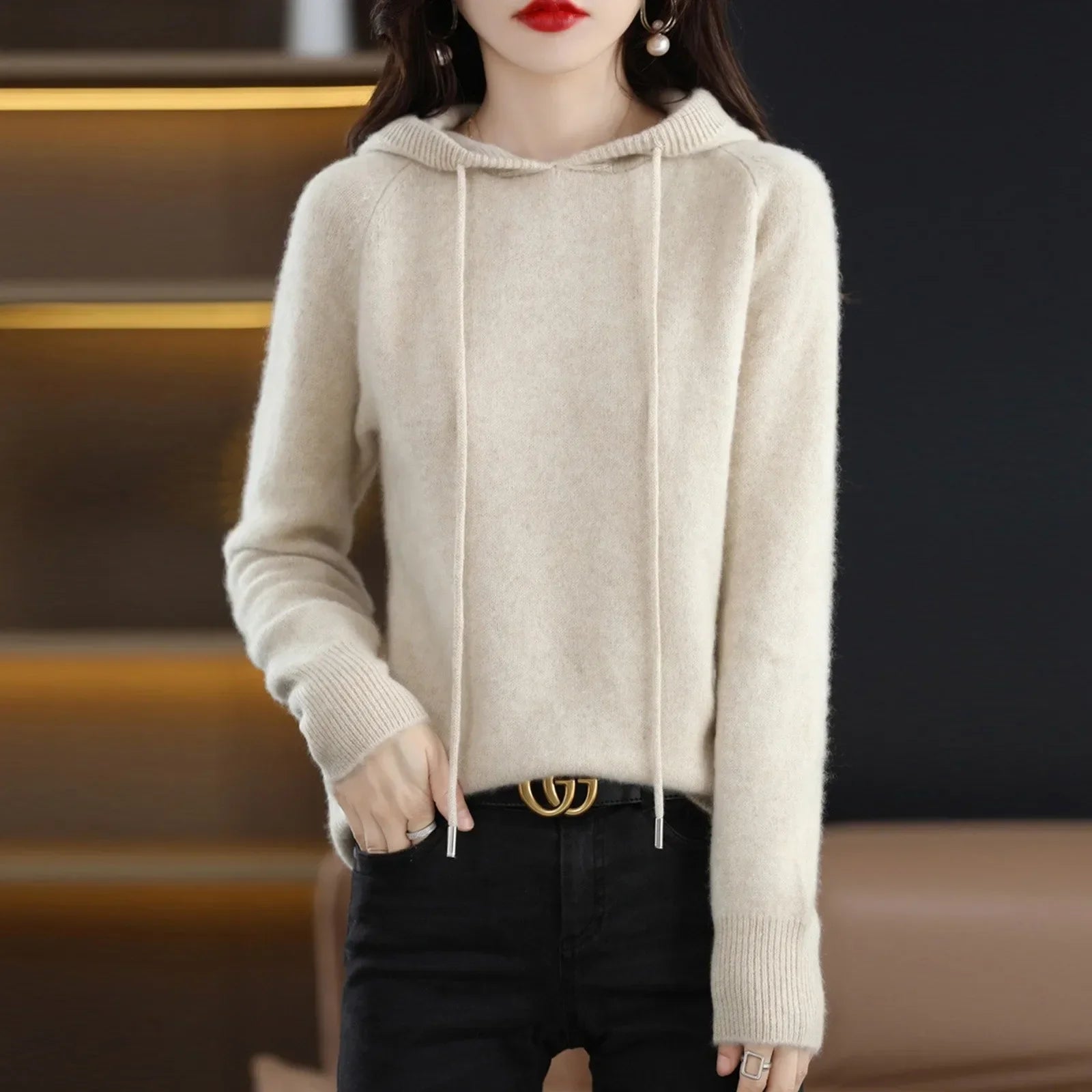 Weicher warmer hoodie für frauen