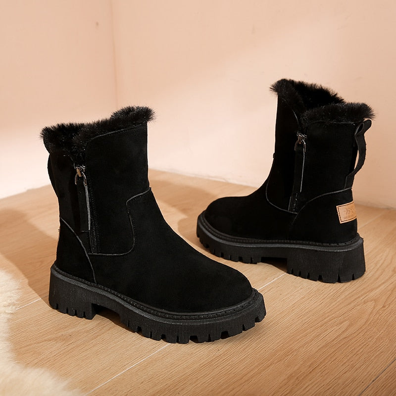 Rhiannon - Damen Winterstiefel bis zum Knöchel - Bequem & Warm