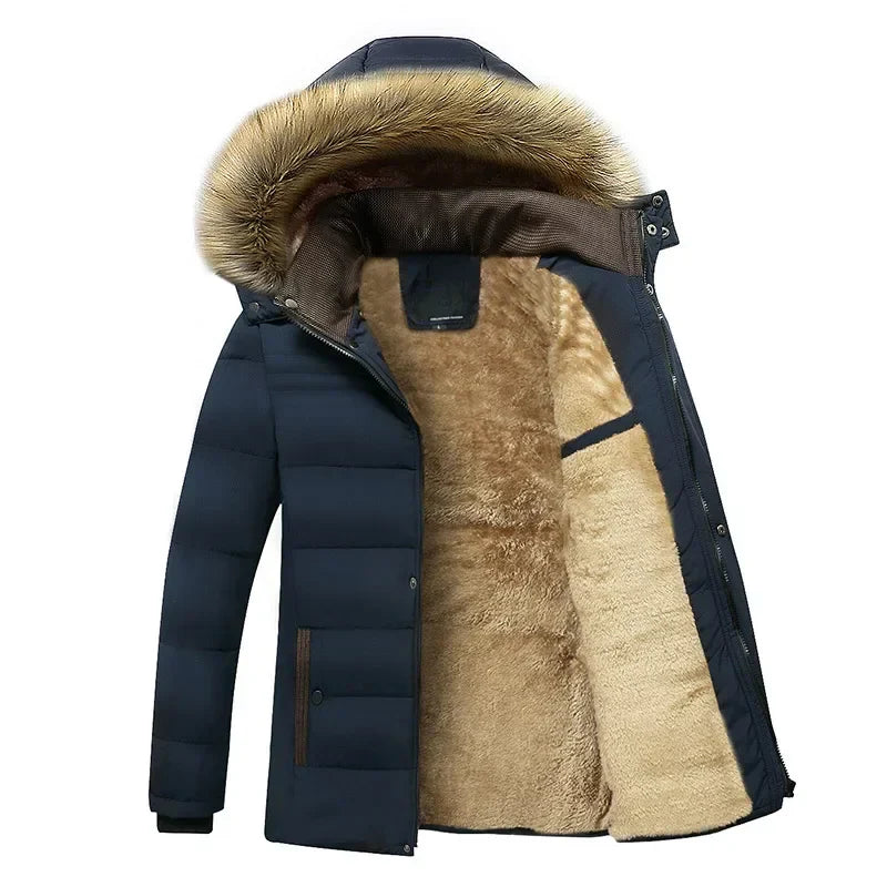 Wellensteiner Parka | Premium Casual Winterjacke mit Fellkragen für Herren