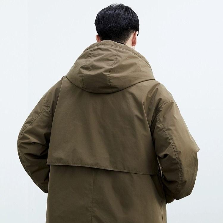Trenchcoat mit Kapuze für Männer in Übergröße