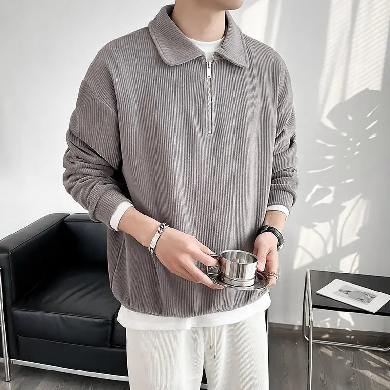 Xavier Polo Pullover | Lässiger Herrenpullover mit Reißverschluss für den täglichen Gebrauch