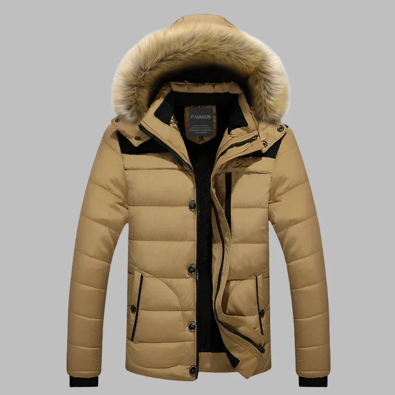 Xite Nordic Parka | Langer wasserdichter Parka-Wintermantel für Herren mit Fellkragen und Fleecefutter