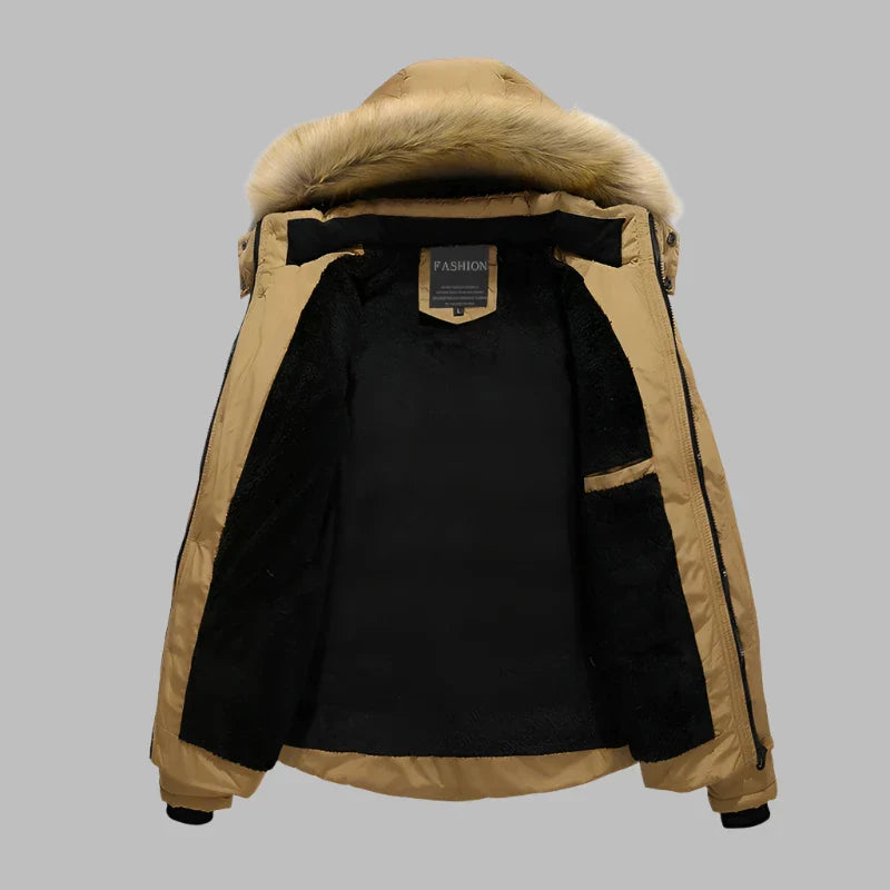 Xite Nordic Parka | Langer wasserdichter Parka-Wintermantel für Herren mit Fellkragen und Fleecefutter