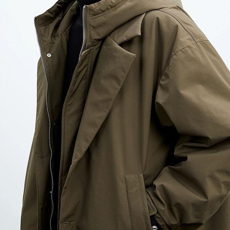 Trenchcoat mit Kapuze für Männer in Übergröße