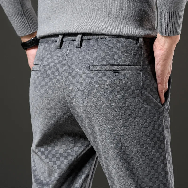 Romililius | Karierte Cordhose für Herren