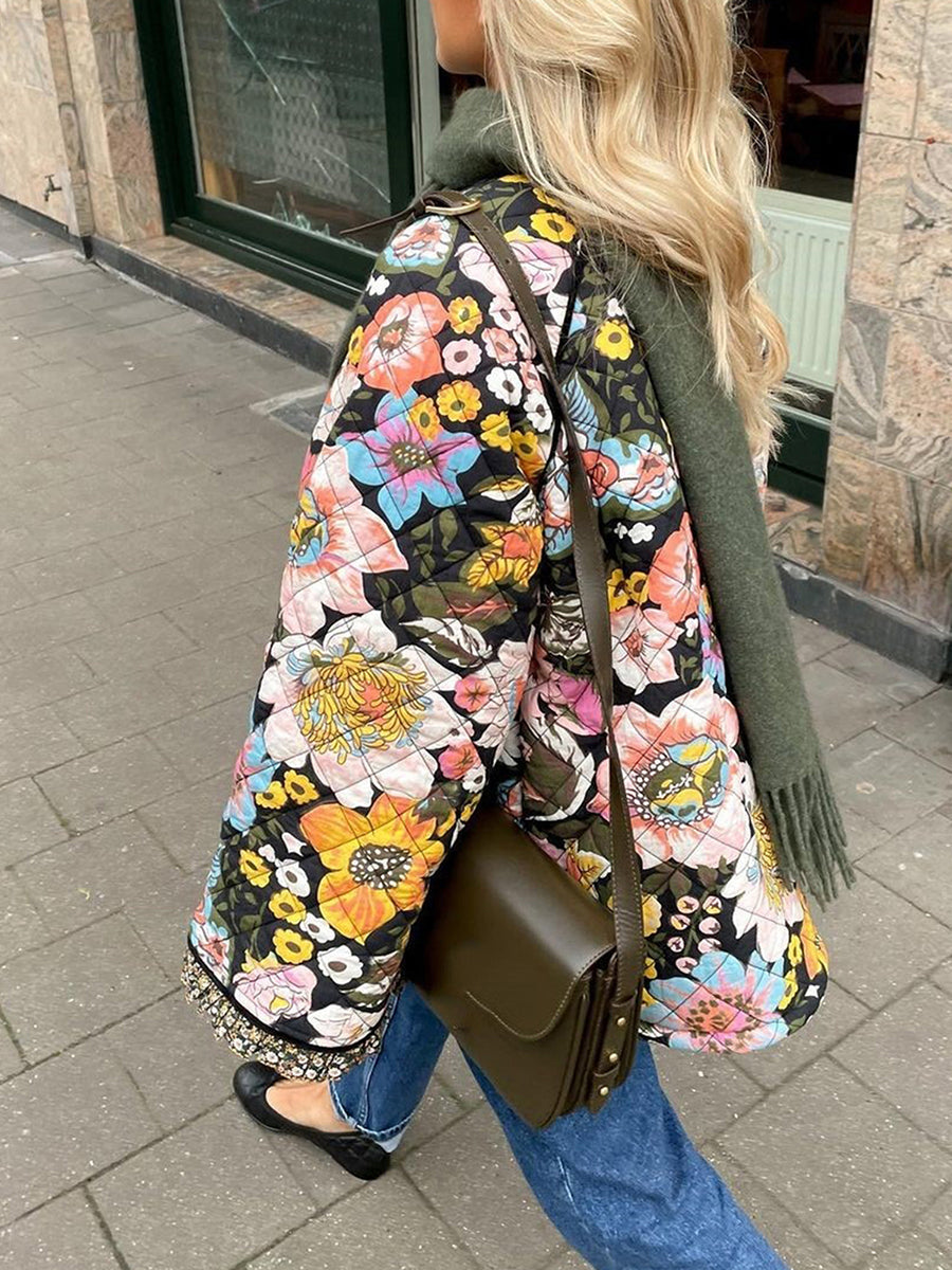 Odettei | Damen Blumen Jacke | Frühling