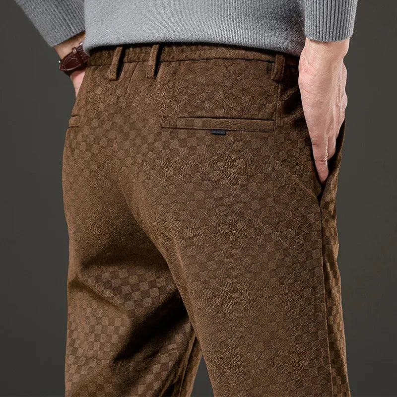 Romililius | Karierte Cordhose für Herren