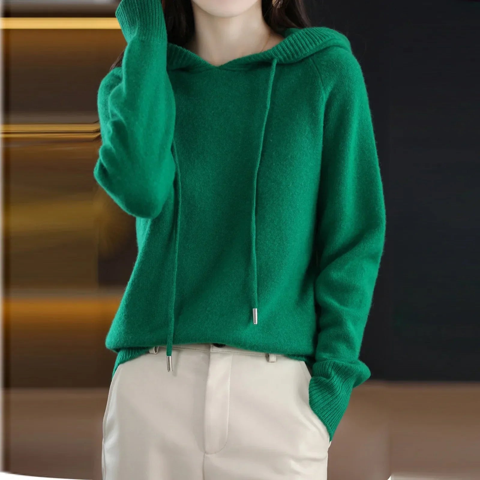 Weicher warmer hoodie für frauen
