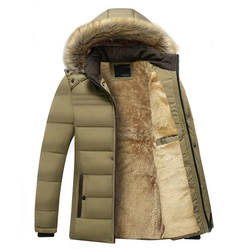 Wellensteiner Parka | Premium Casual Winterjacke mit Fellkragen für Herren