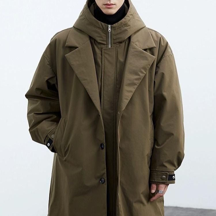 Trenchcoat mit Kapuze für Männer in Übergröße
