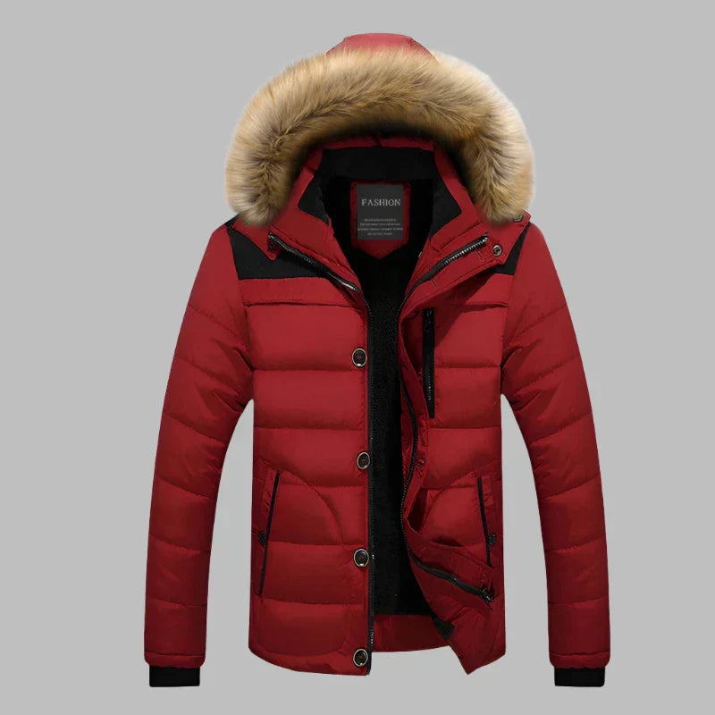 Xite Nordic Parka | Langer wasserdichter Parka-Wintermantel für Herren mit Fellkragen und Fleecefutter