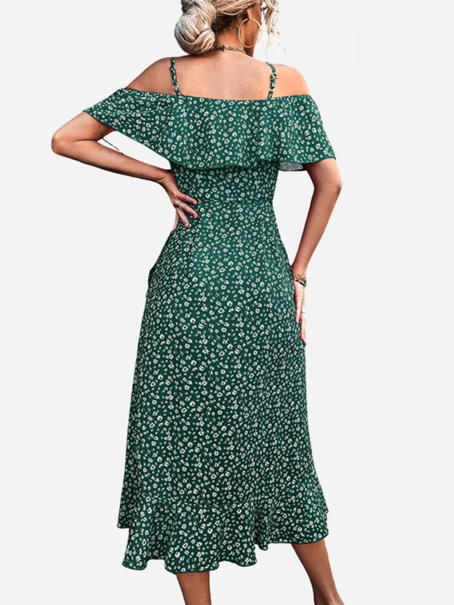 Rositha | Sexy trägerloses Blumen Damen kleid