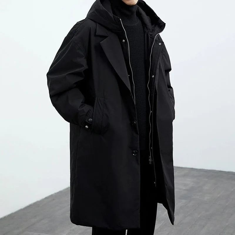 Trenchcoat mit Kapuze für Männer in Übergröße