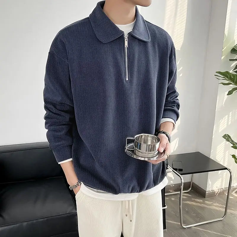 Xavier Polo Pullover | Lässiger Herrenpullover mit Reißverschluss für den täglichen Gebrauch