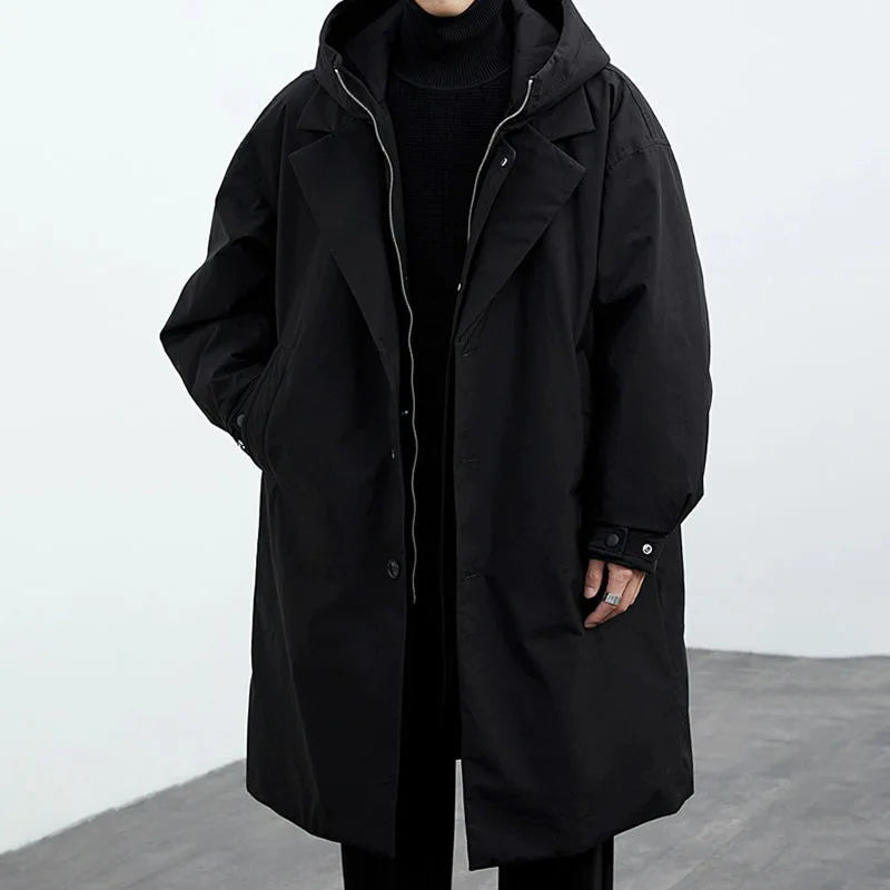 Trenchcoat mit Kapuze für Männer in Übergröße