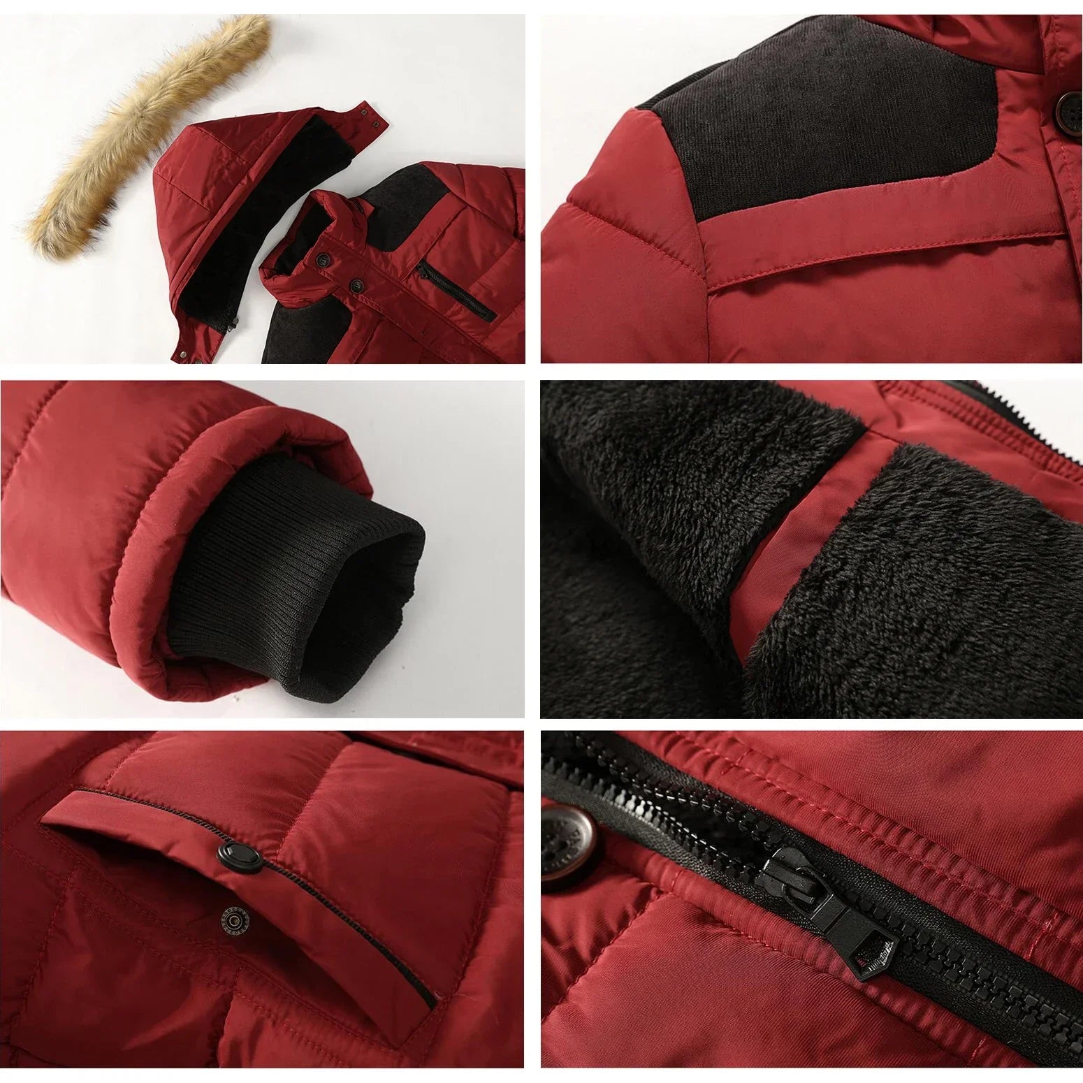 Xite Nordic Parka | Langer wasserdichter Parka-Wintermantel für Herren mit Fellkragen und Fleecefutter