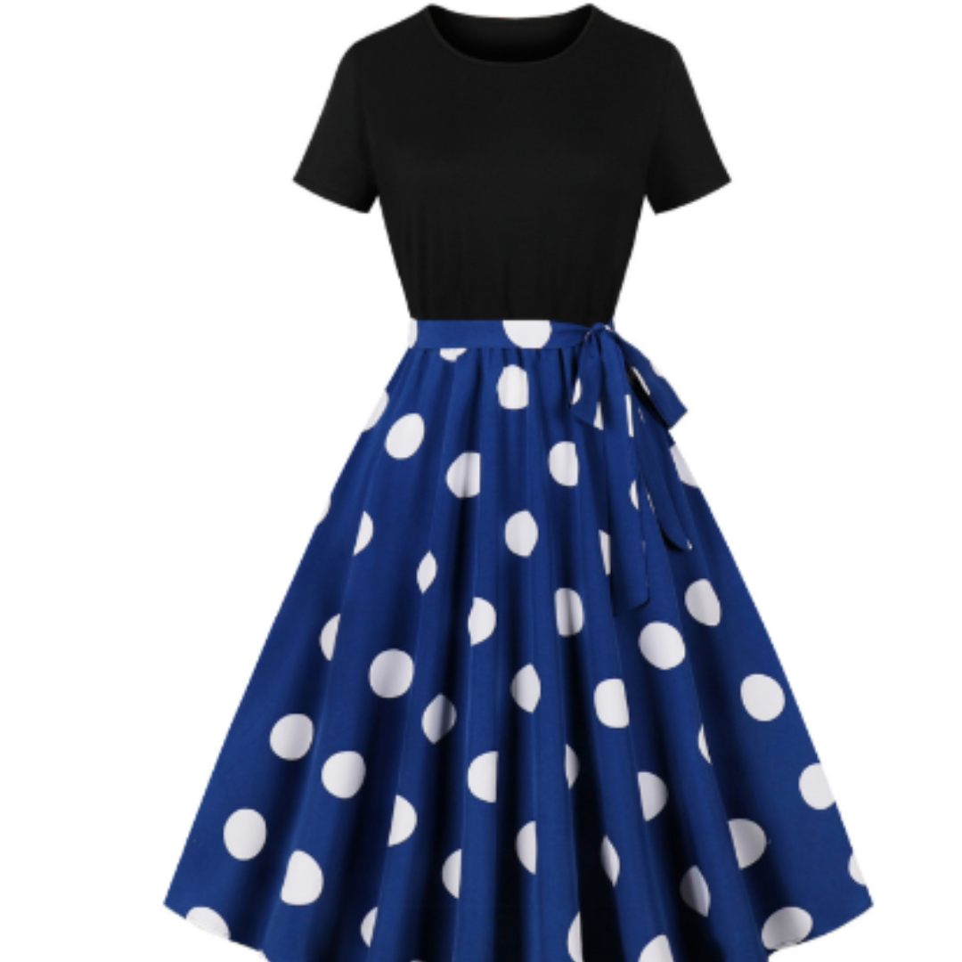 Nerys | Schöne Vintage Polka Dot Damen Kleid