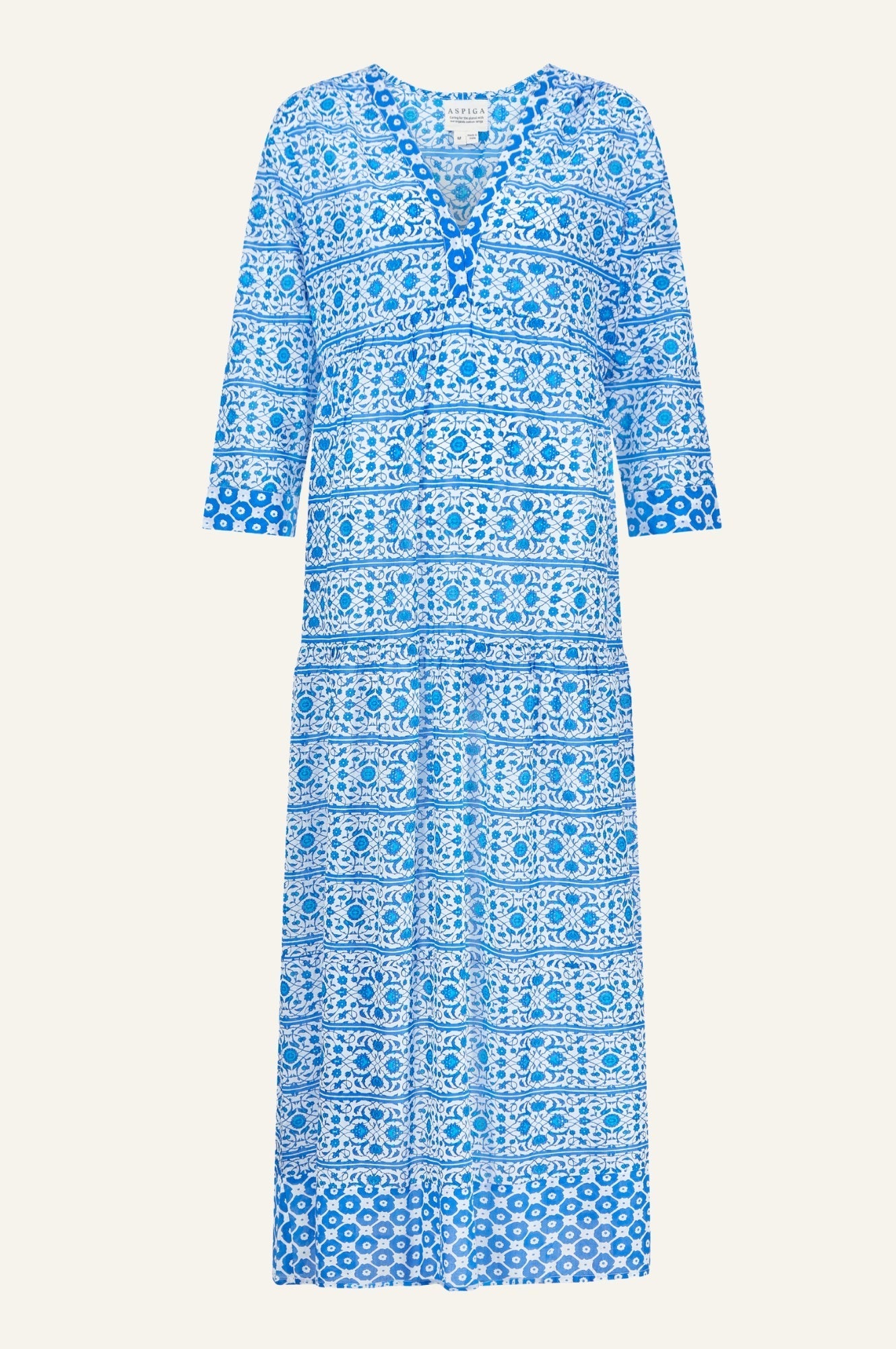 Sommerliches Damen Maxikleid mit V-Ausschnitt | leichtes Boho Kleid für Strand und Freizeit