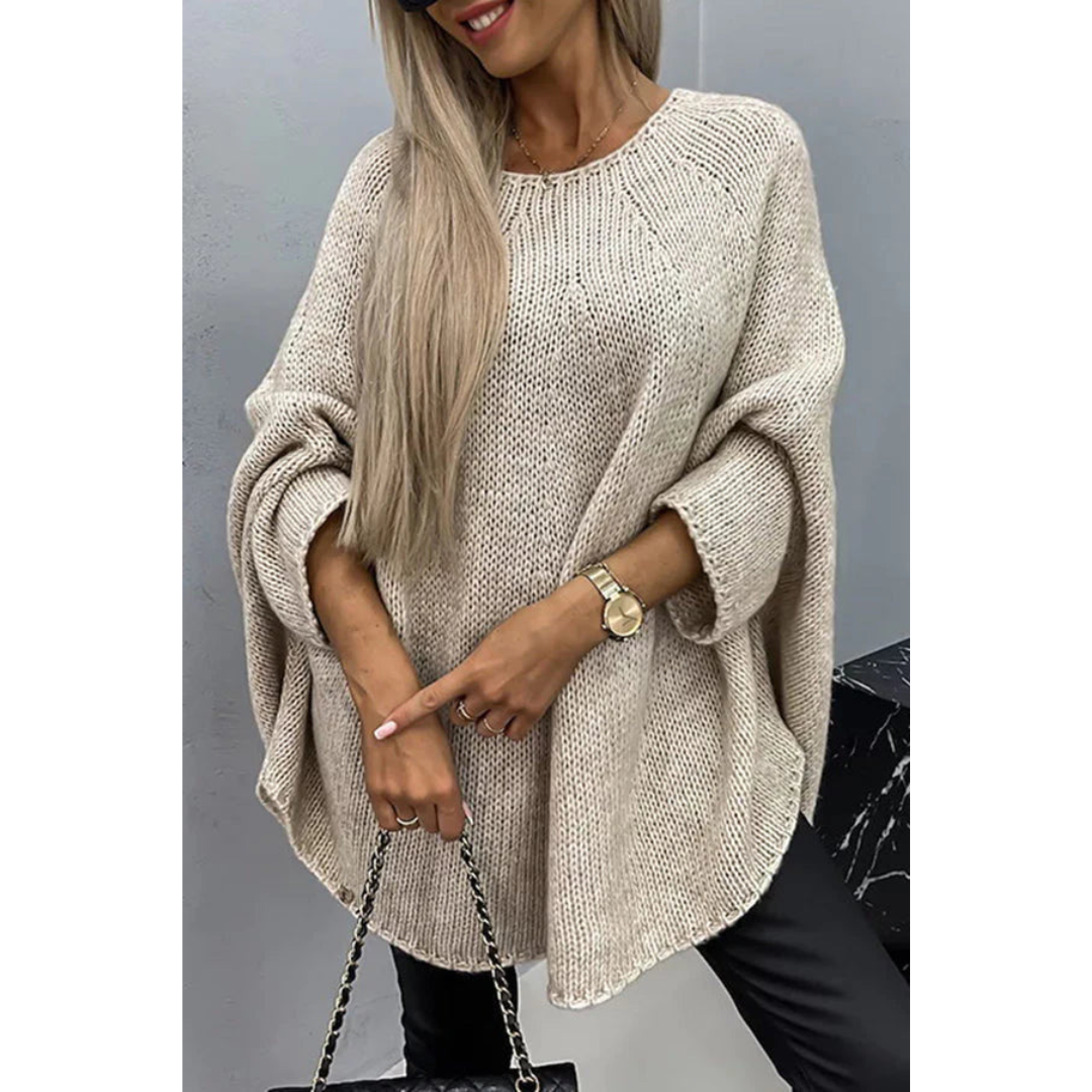 Valeskavin | Damen Weit Geschnittener Lange Pullover | Warme