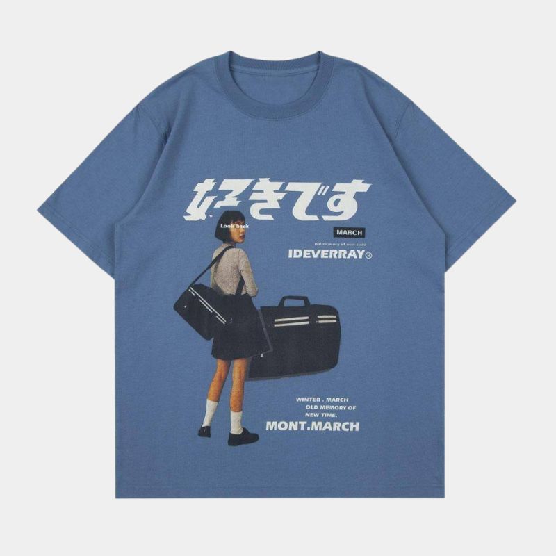 Y2K Unisex Oversized T-Shirt mit Vintage Grafik – Lässiges Streetwear Shirt im Retro Stil