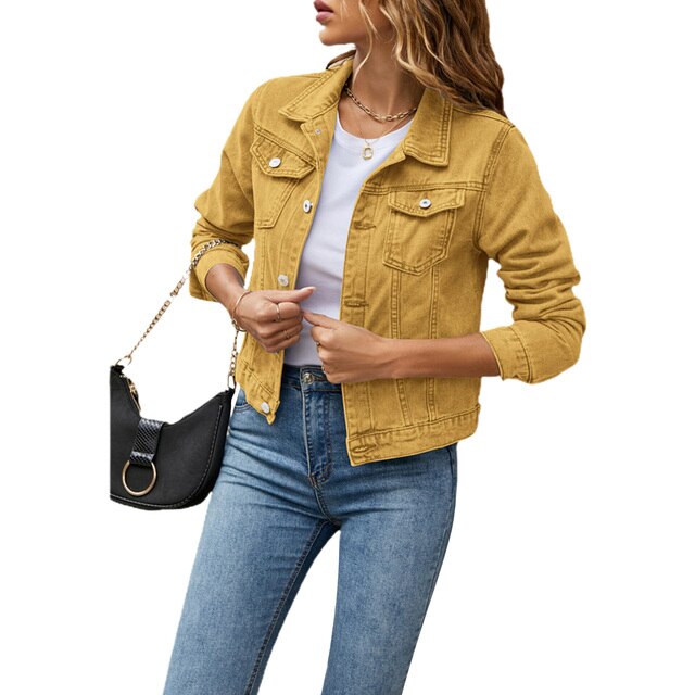 Mirella Denim Jacket | Lässige Jacke im Denim-Look für Frauen