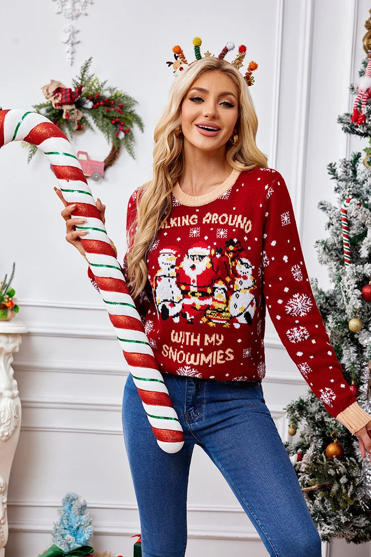 Santa Pullover | Schöner Weihnachtspullover für Damen