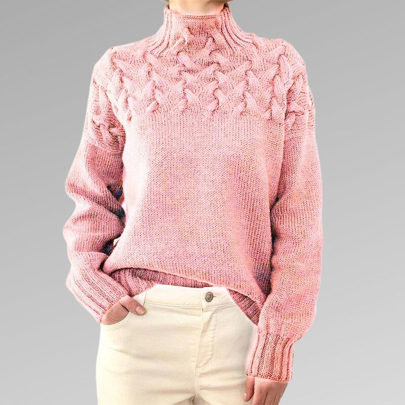 Stella Marie Rollkragenpullover | Warmer gestrickter Wollpullover für Damen