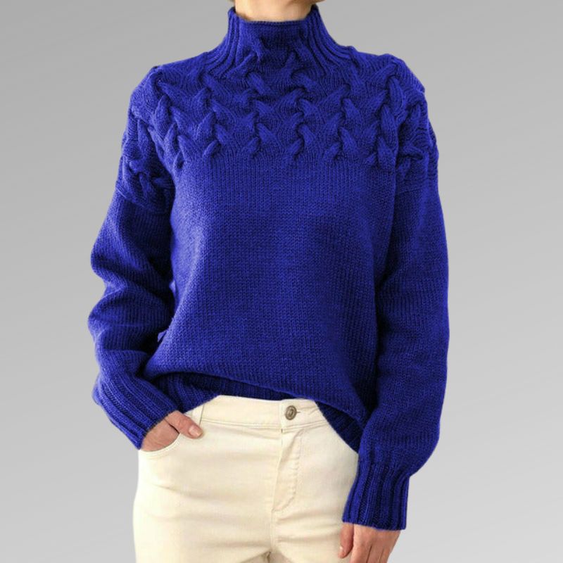 Stella Marie Rollkragenpullover | Warmer gestrickter Wollpullover für Damen