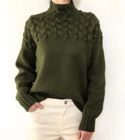 Stella Marie Rollkragenpullover | Warmer gestrickter Wollpullover für Damen