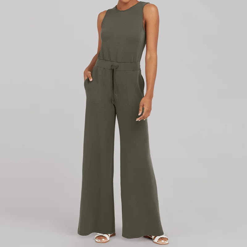 Schicker Jumpsuit mit Taillenbund und weitem Bein - ideal für Freizeit und Streetwear