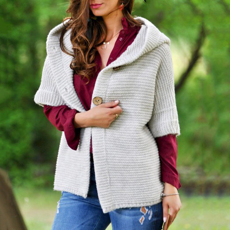 NAYE™ | STRICKSTRICKJACKE MIT KAPUZE