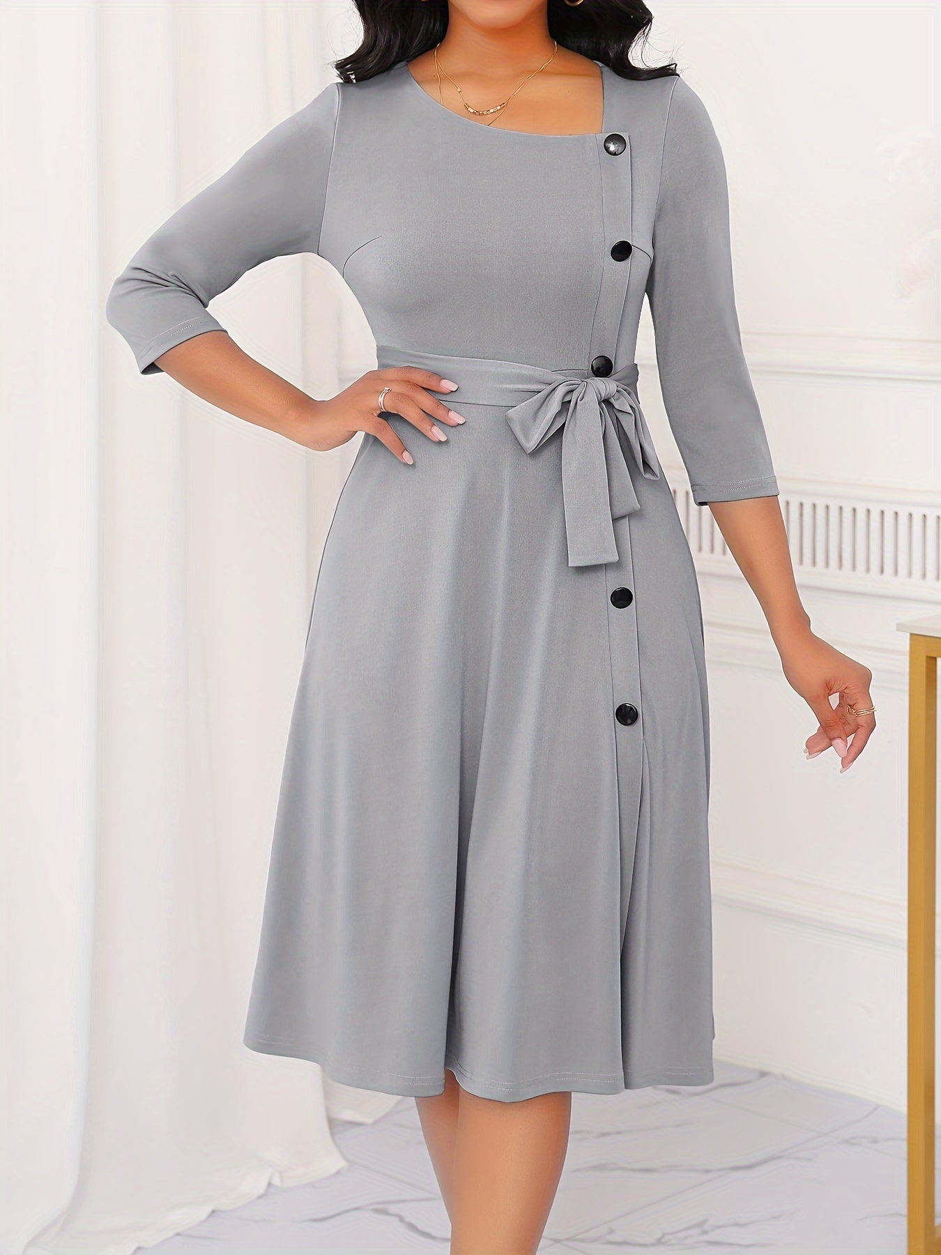 Remington | Damen Kleid | Silbergrau