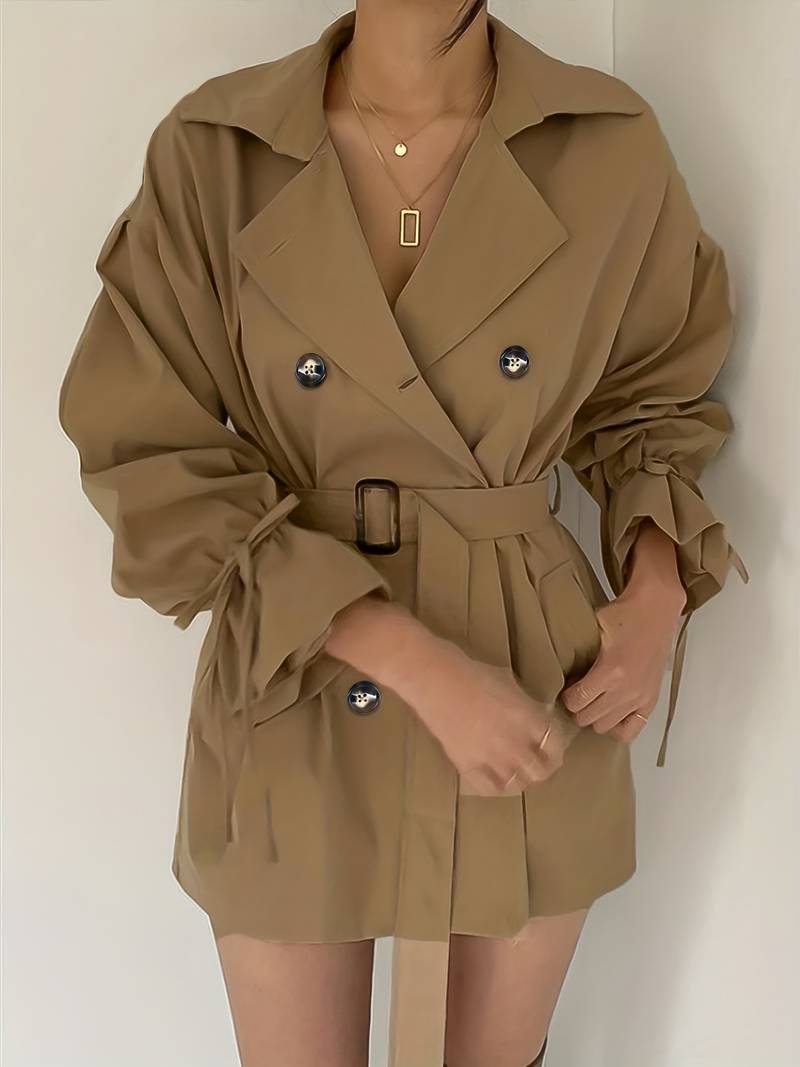 Scarlett - Zweireihiger Trenchcoat mit Revers