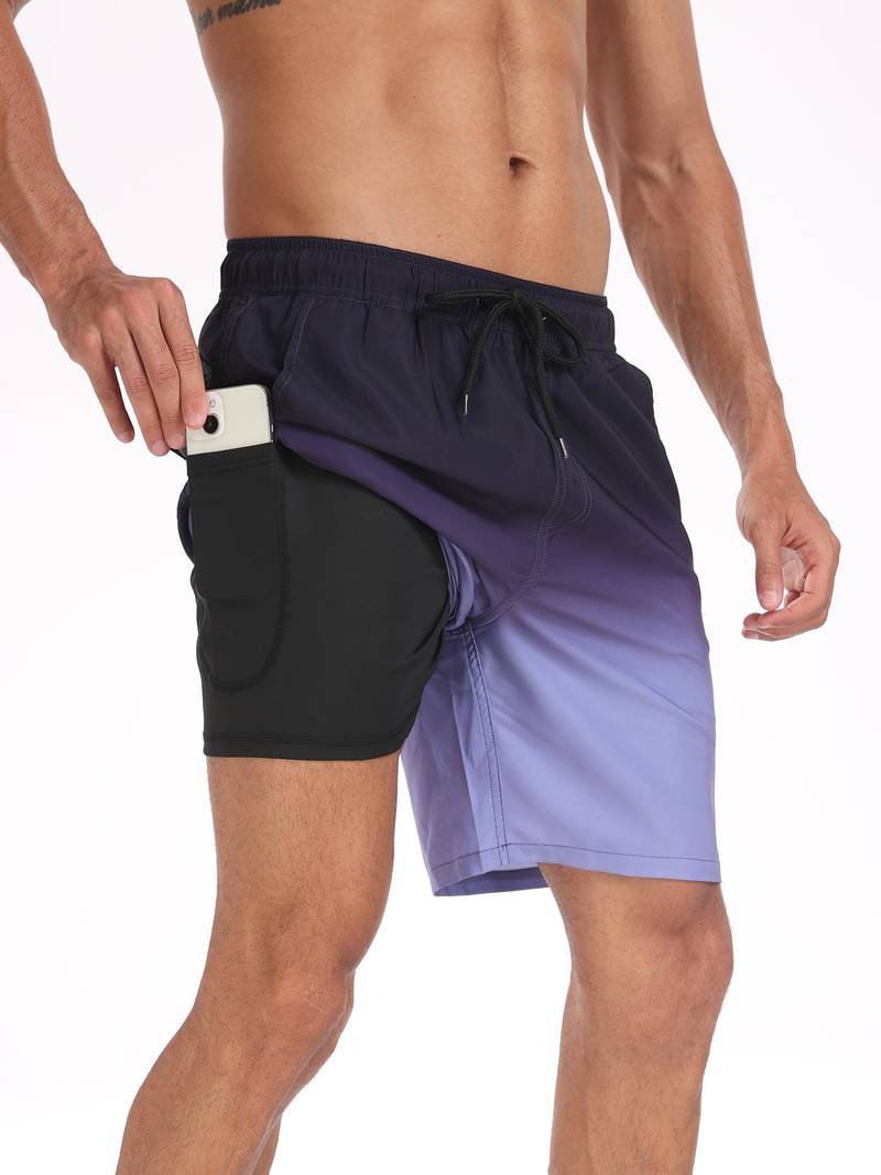 Lawrencius | Herren Strandshorts mit Innenshorts