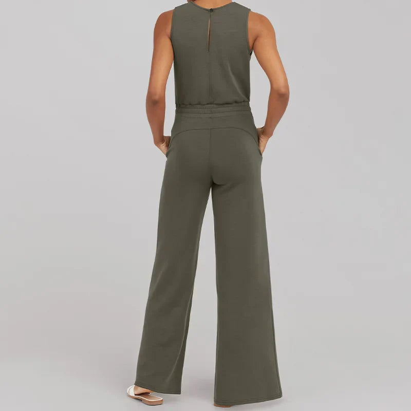 Schicker Jumpsuit mit Taillenbund und weitem Bein - ideal für Freizeit und Streetwear