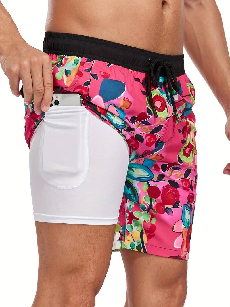 Lawrencius | Herren Strandshorts mit Innenshorts