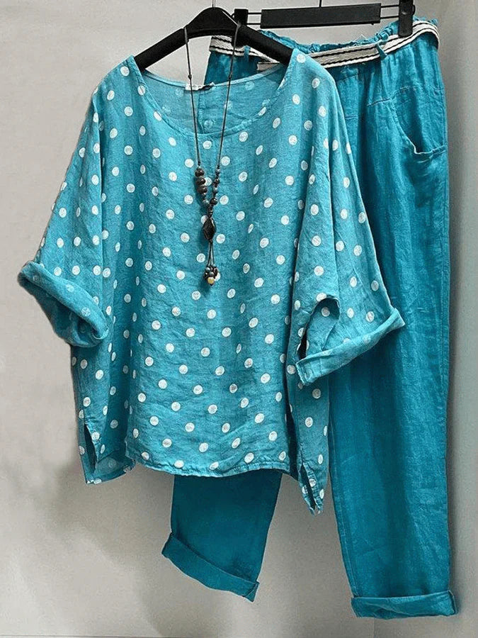 Lexi - Damenmode mit Polka-Dot-Print Set