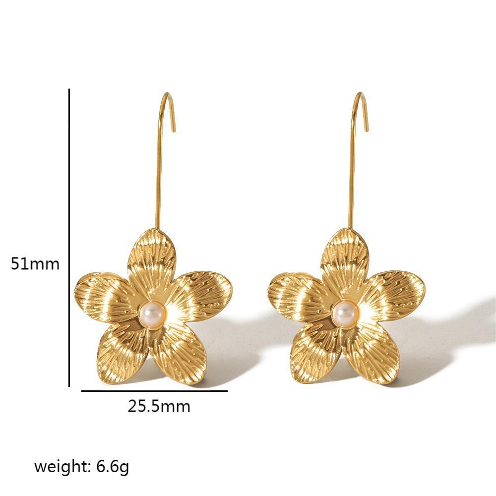 Alva - Schmetterling- und Blumen-Design Ohrstecker aus Edelstahl